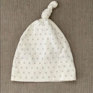 Baby gap organic gray white baby hat